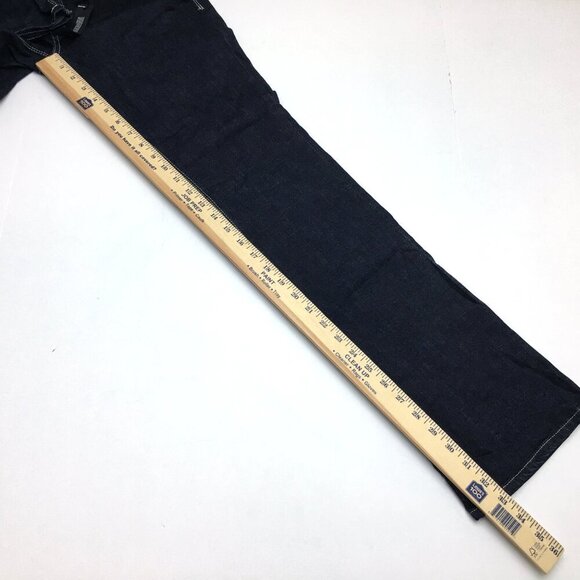 NEW Express Jeans Zelda Barely Boot Slim Low Rise Dark Wash size 8 length 33" - Picture 7 of 11
